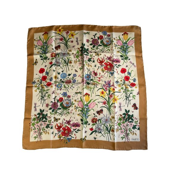 Vintage Gucci Flora Silk Scarf - Picture 1 of 15